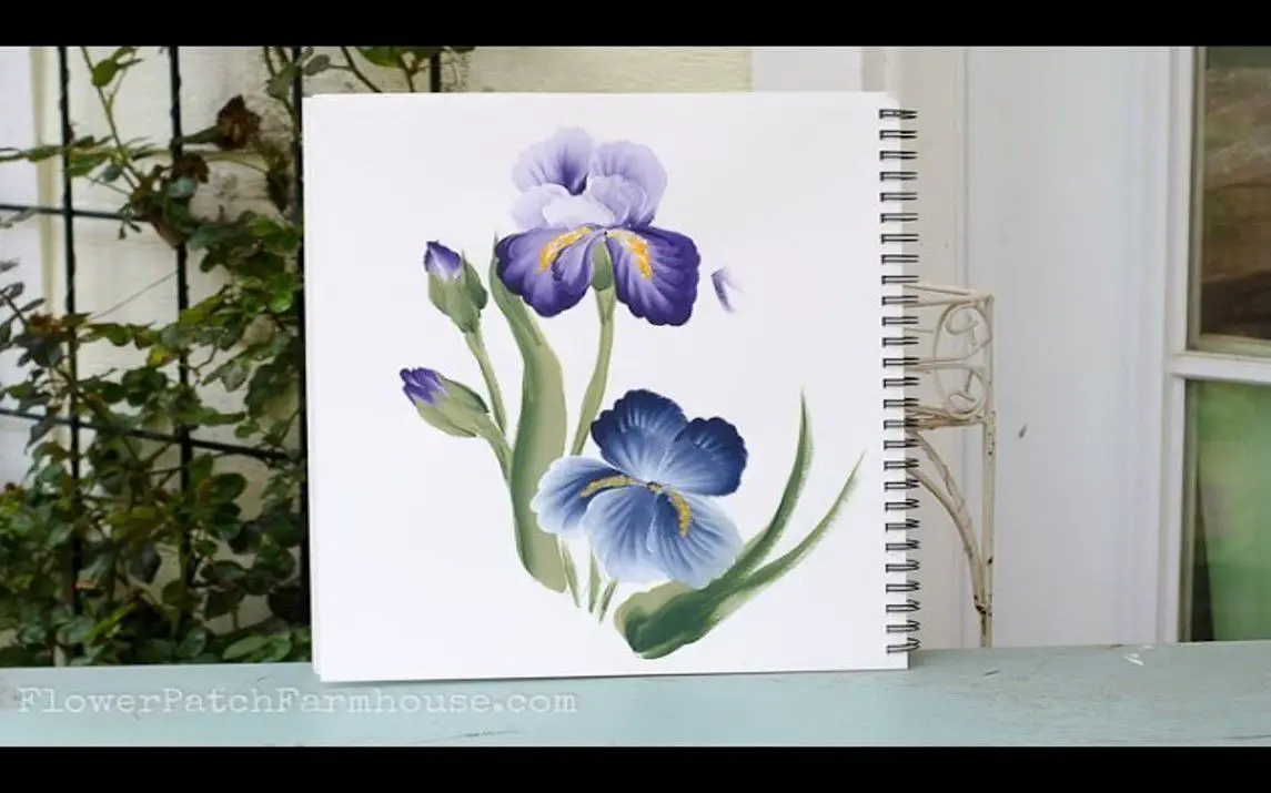 Vibrant Painting of an Iris