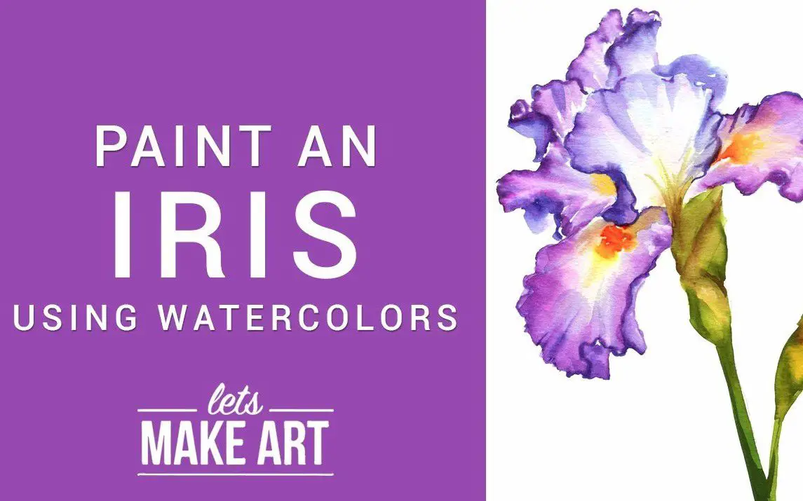 Stunning Watercolor Painting of an Iris