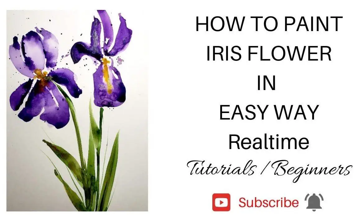 Simple yet Beautiful Painting of an Iris