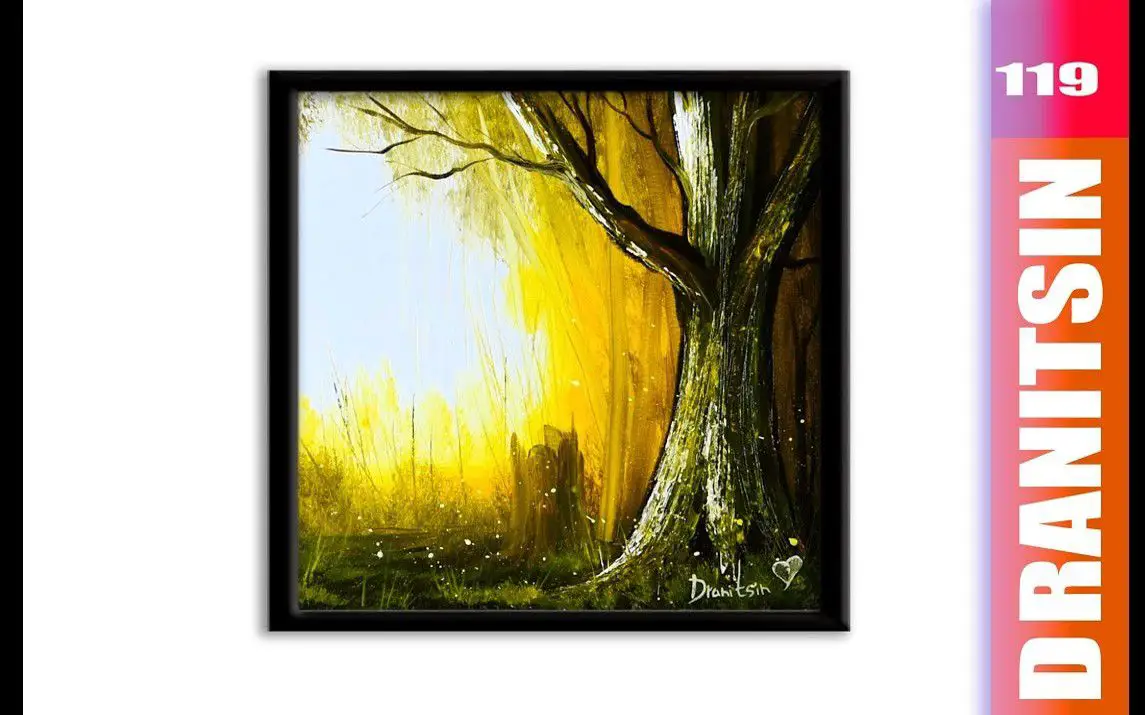 Stunning Landscape Painting of an Oak Tree