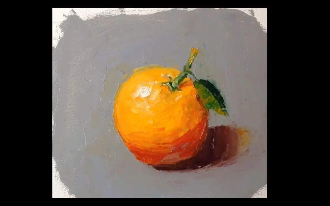 Painting an Orange with Oils and a Palette Knife