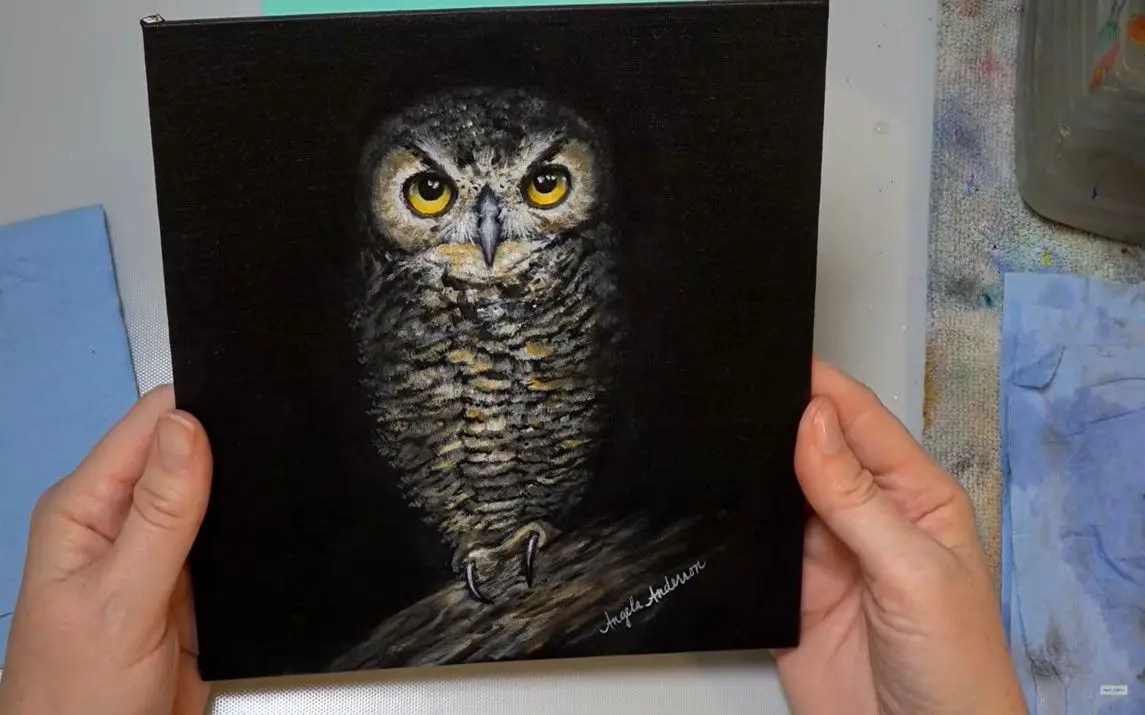 Painting a Spooky Owl