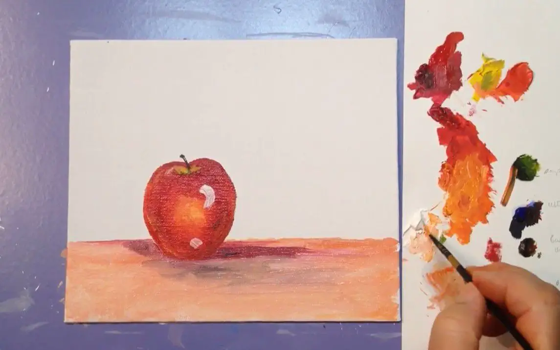 Easy Way to Paint Apples with Acrylics