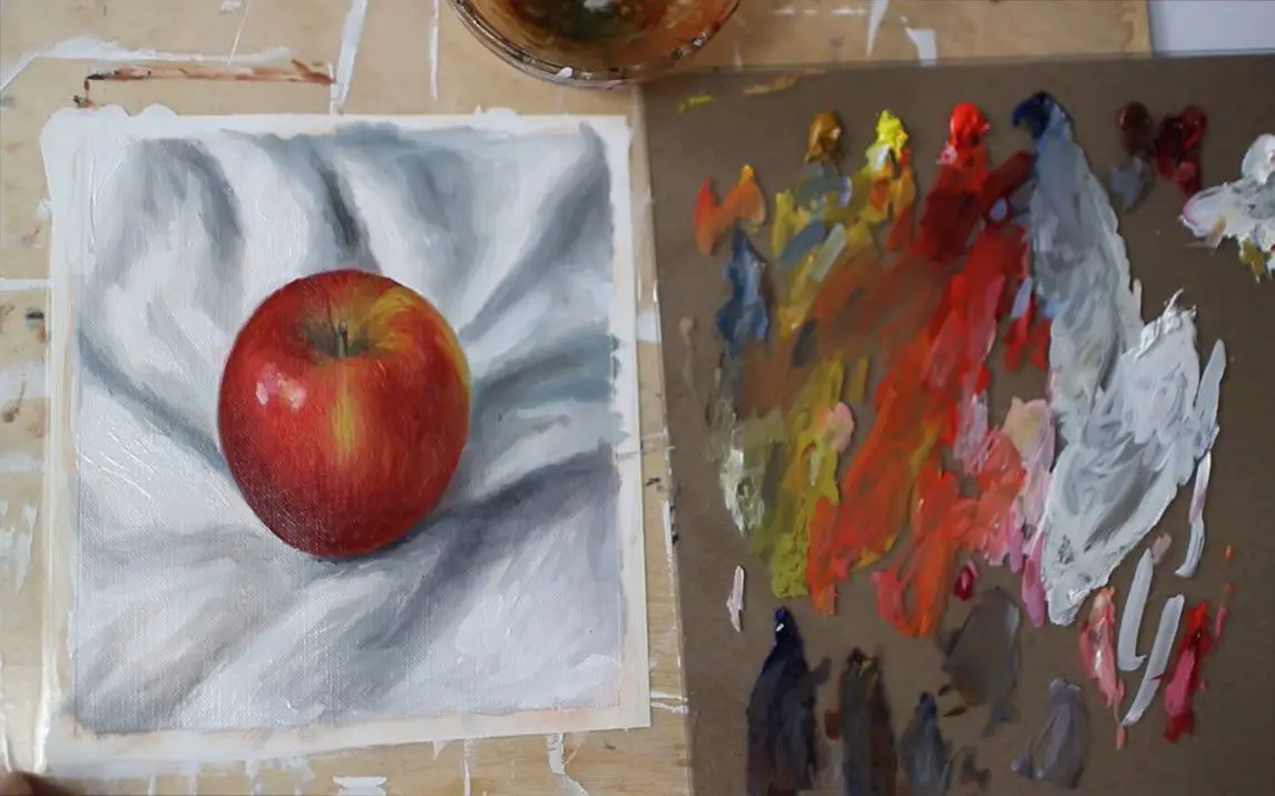 Lifelike Apple Painting