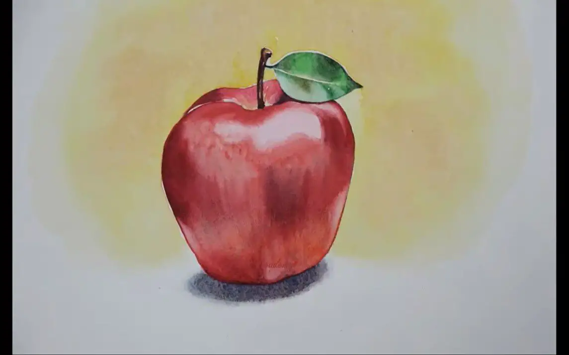 Simple Painting of an Apple