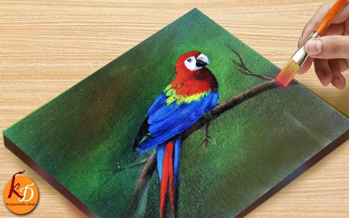 Colorful Bird Painting Tutorial