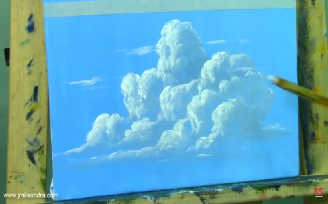 Contrasting two different cloud paintings.
