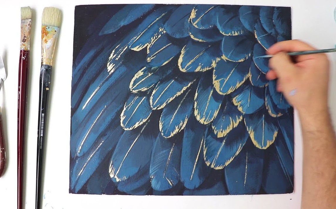 Simple Approach to Painting Bird Feathers
