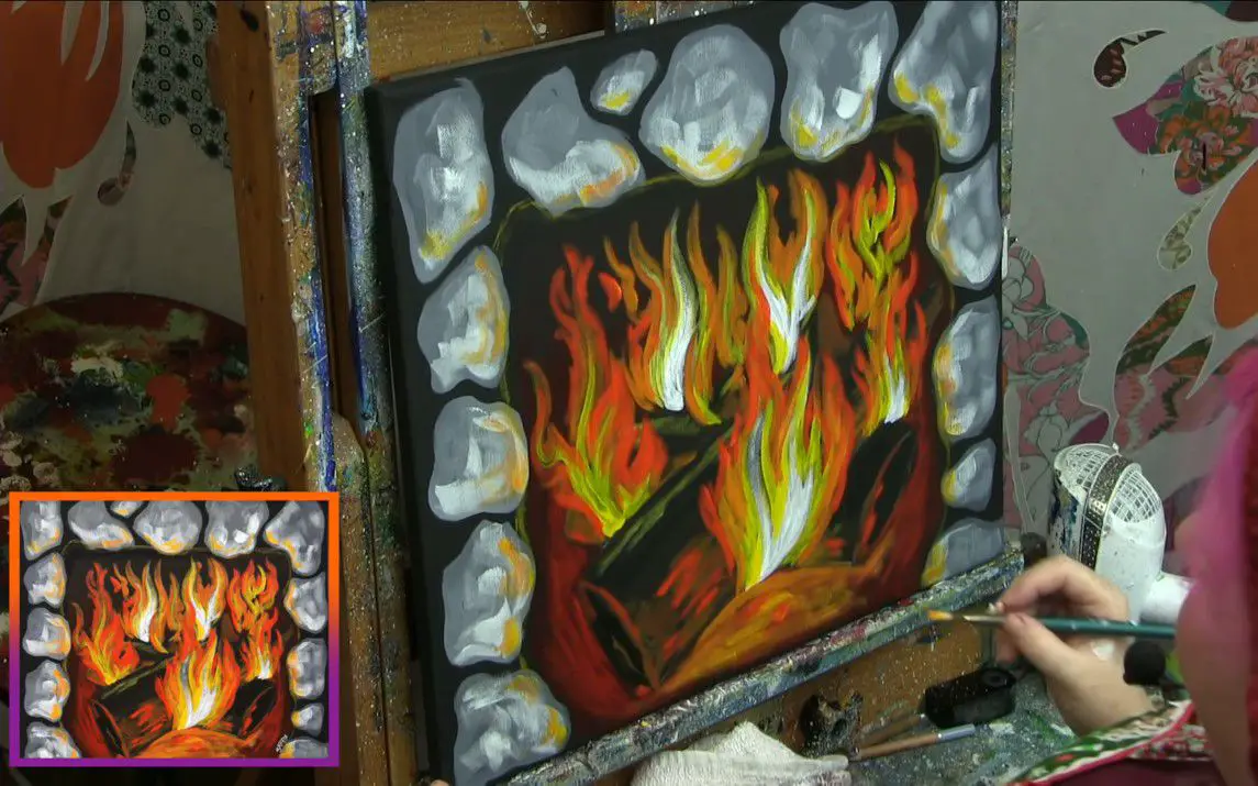 Simple Technique to Paint Fire