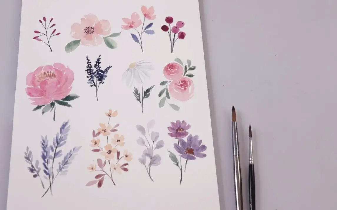 Every Watercolor Flower by Shayda Campbell