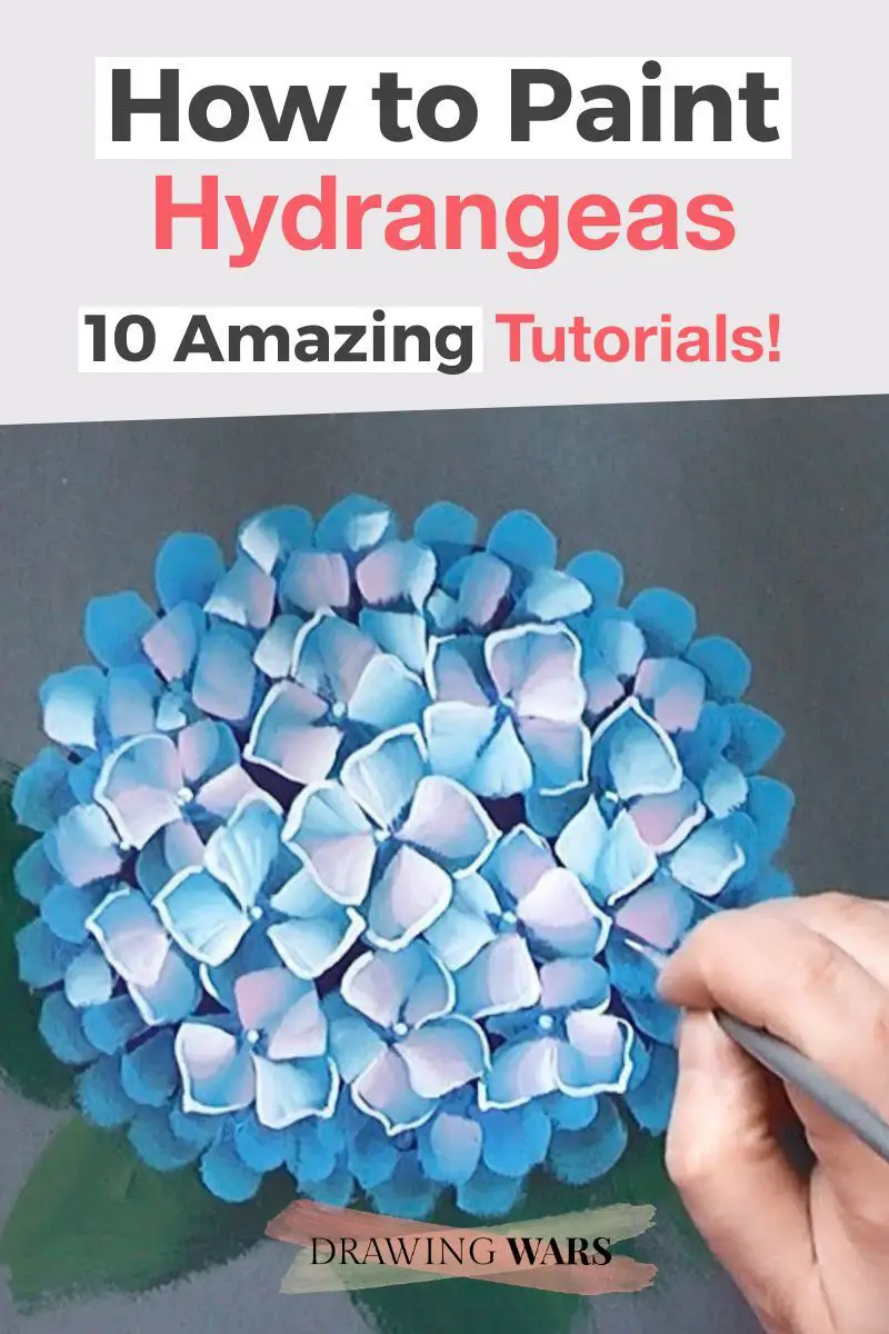 How To Paint Hydrangeas: 10 Amazing and Easy Tutorials! Thumbnail