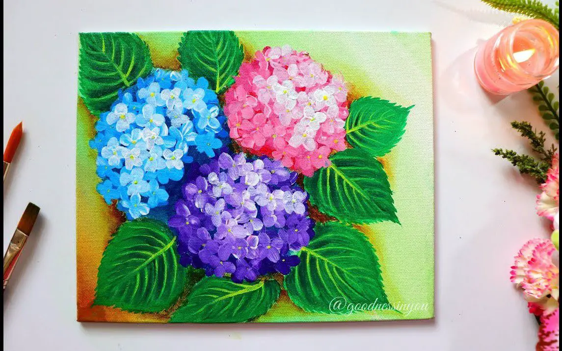 Beautiful Hydrangea Painting