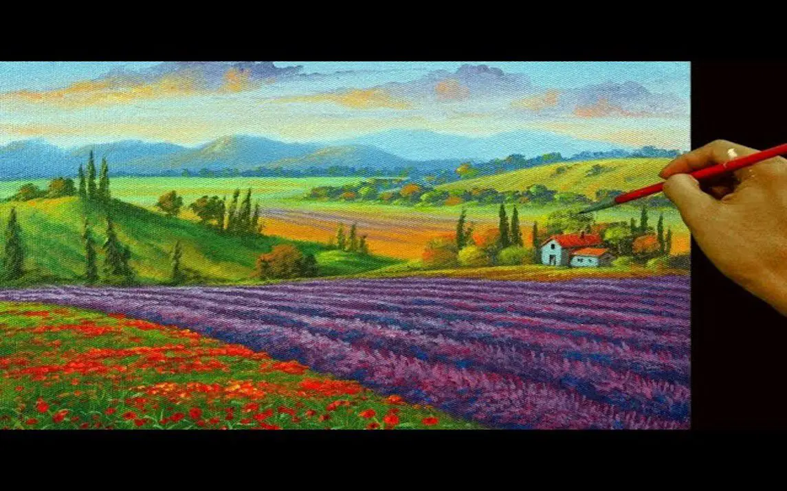 Majestic Lavender Field Painting