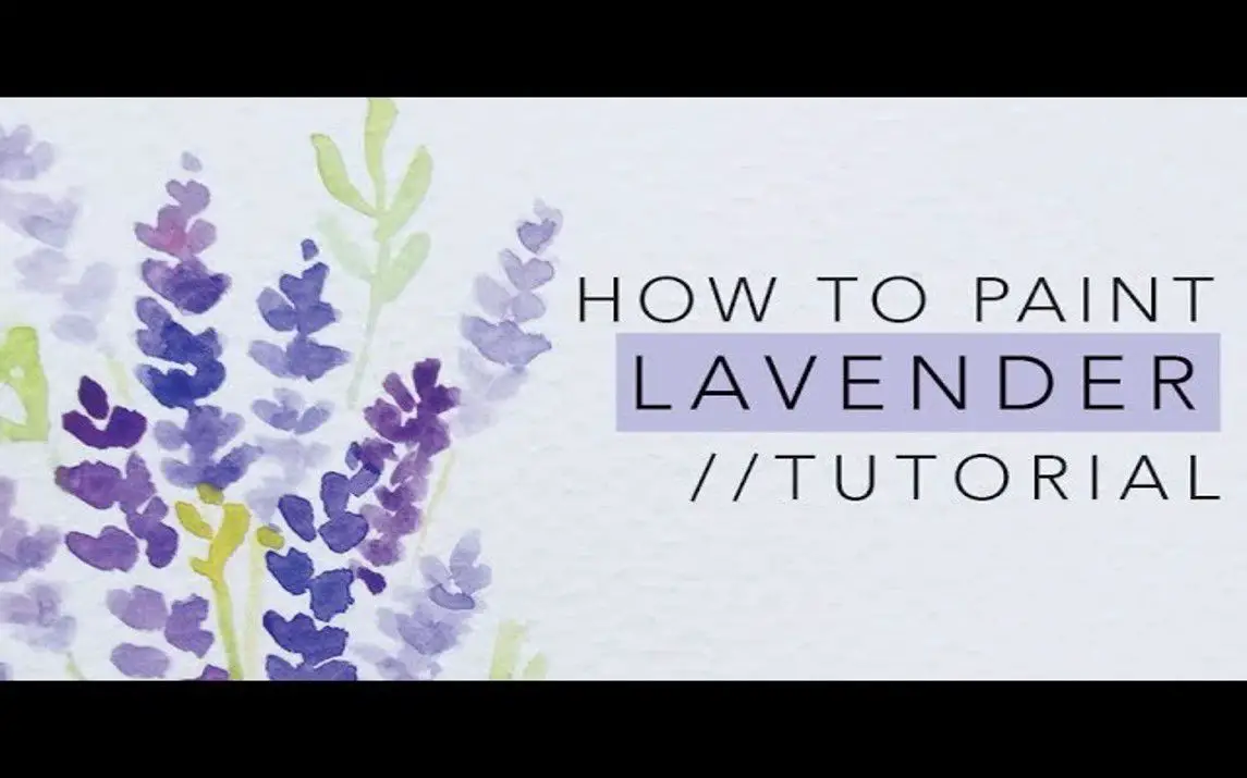 Simple Lavender Painting with Watercolors
