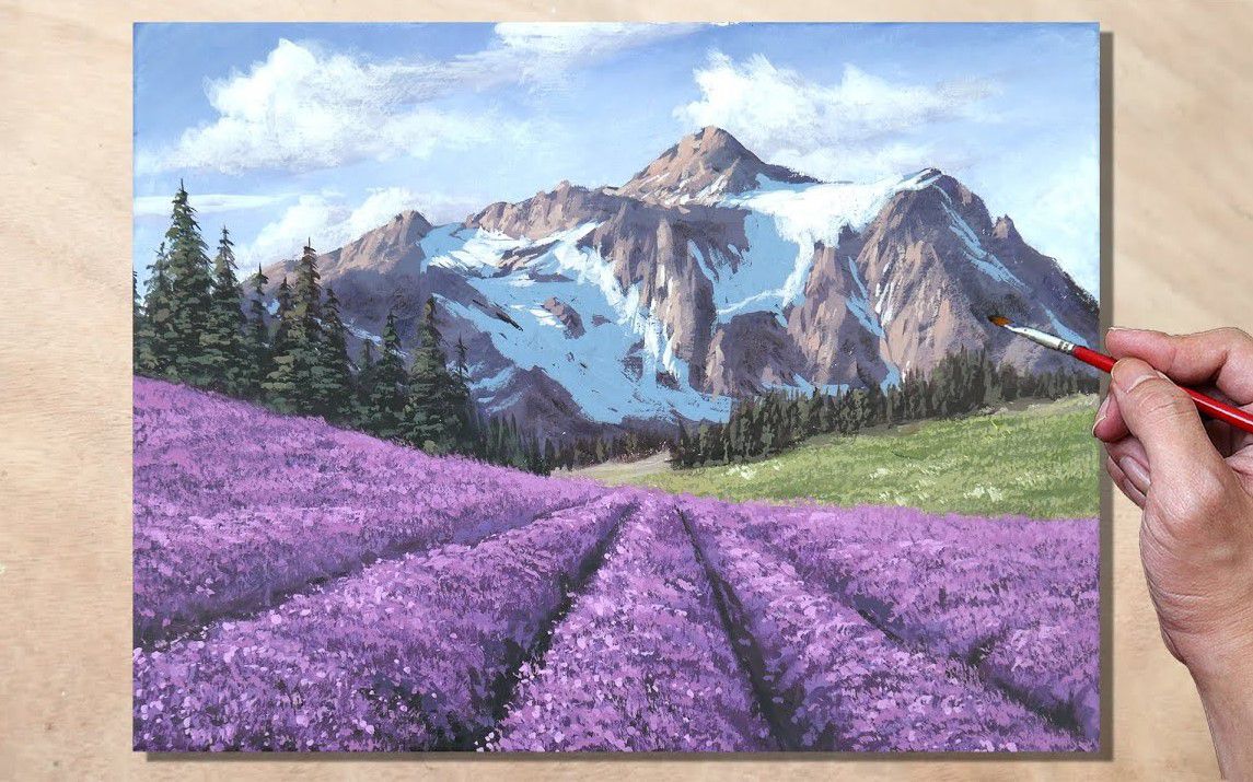 Gorgeous Lavender Field Painting