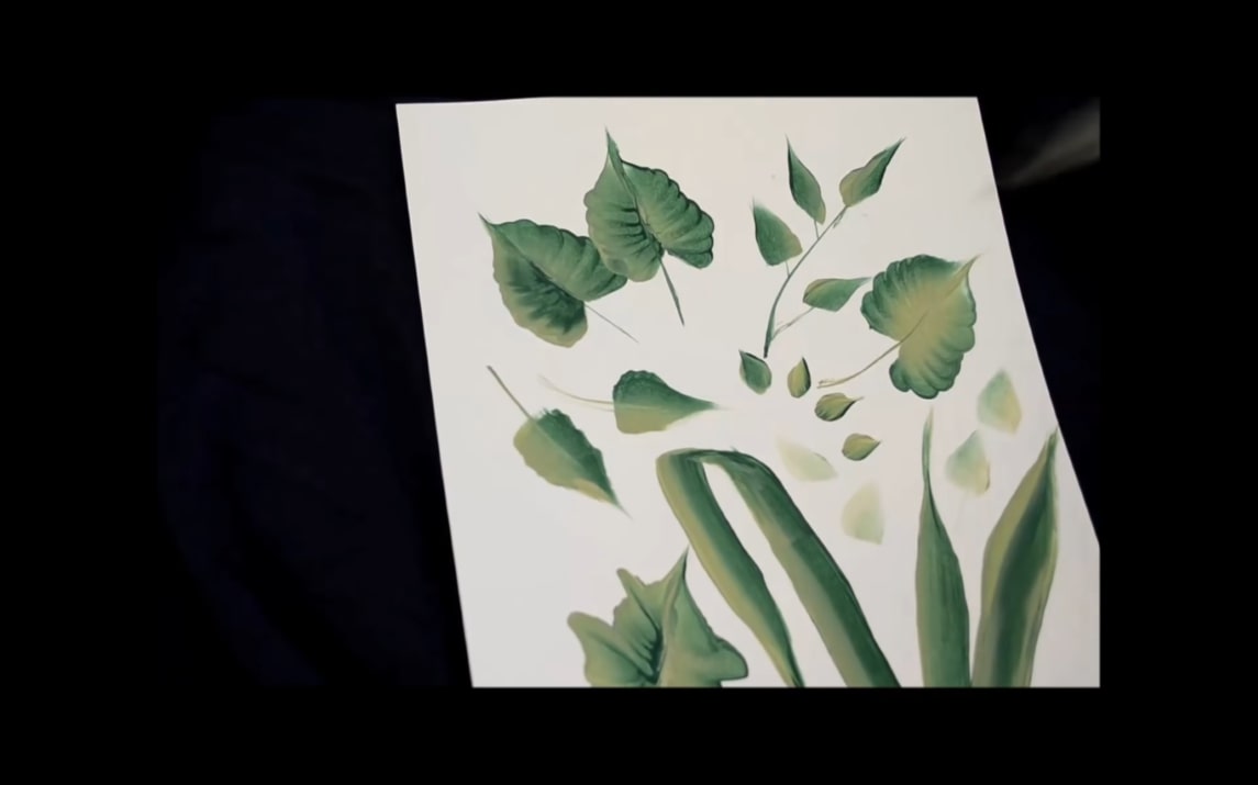 How to paint leaves by Pamela Geoppe.