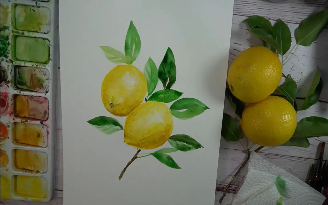 Beautiful Painting of Lemons