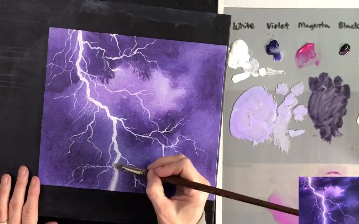 Simple Painting of a Lightning Bolt