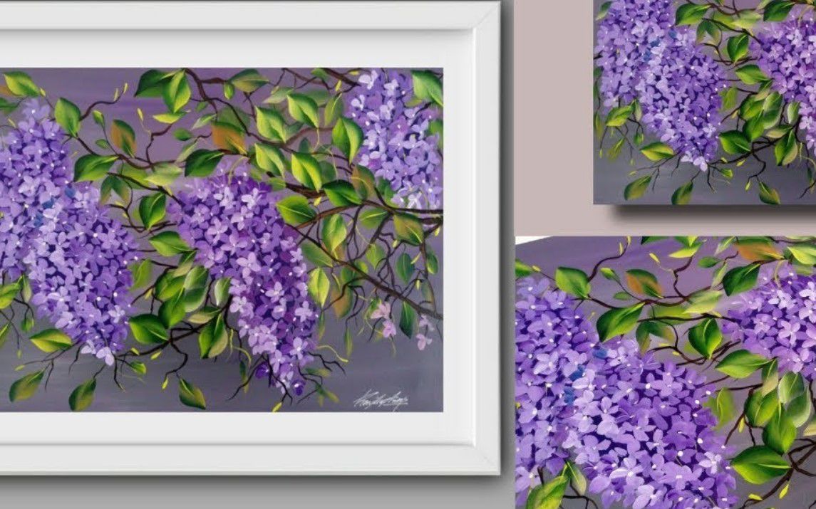Step by Step Lilac Painting Tutorial