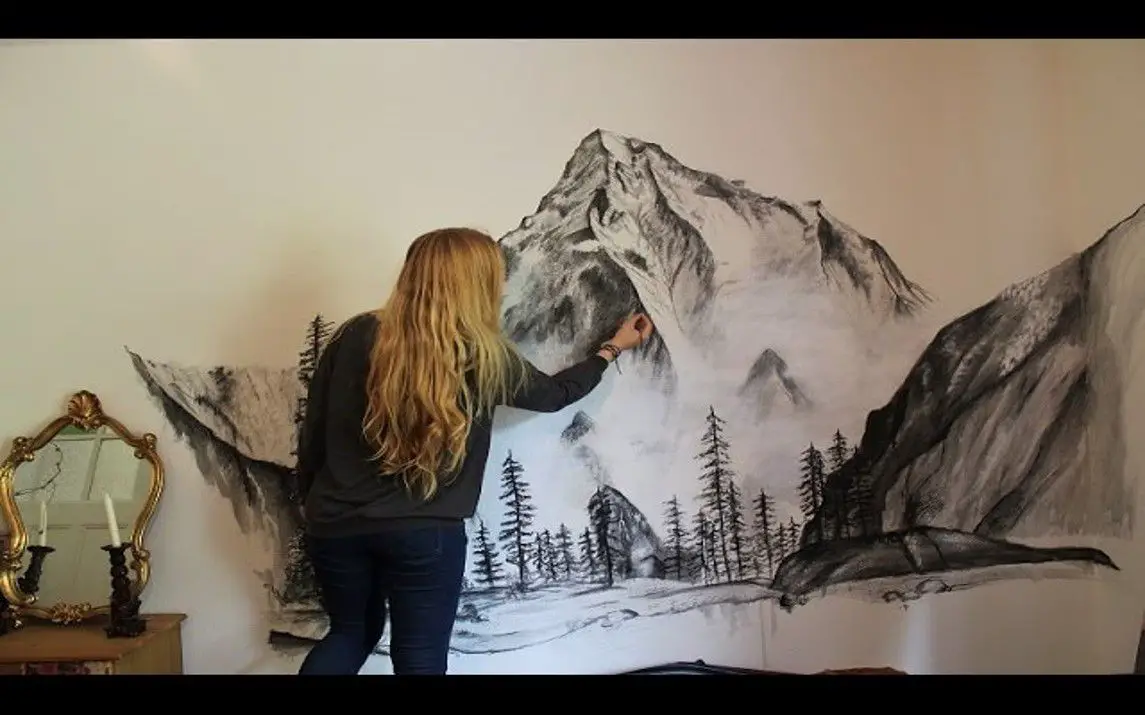 Beautiful Mountain Range on Bedroom Walls