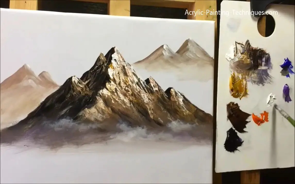 Beautiful Mountain Range Painting