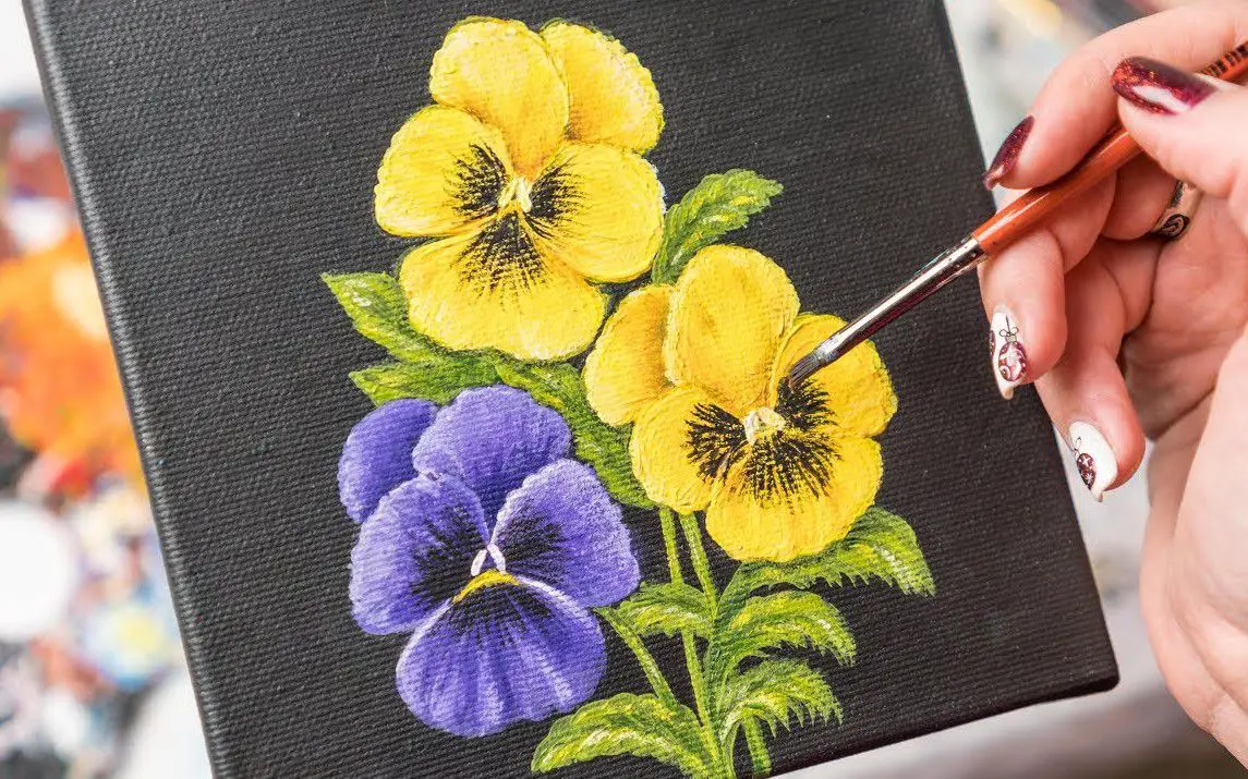 Simple Pansy Painting Demonstration