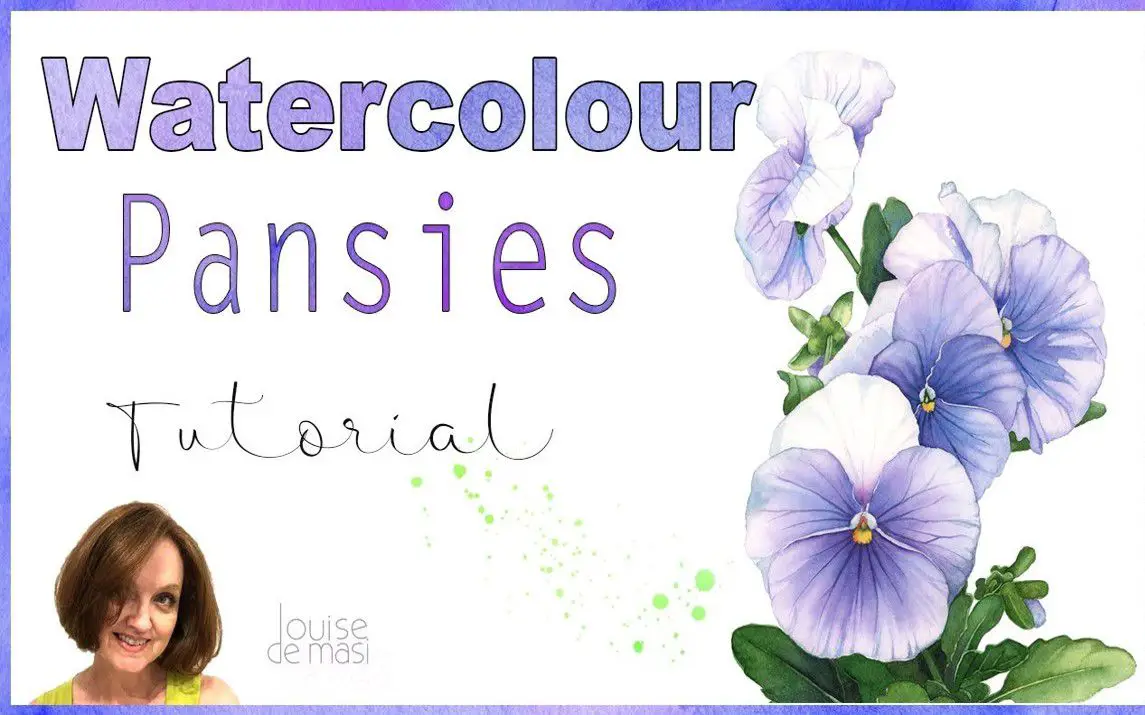 Beautiful Pansies in Watercolor
