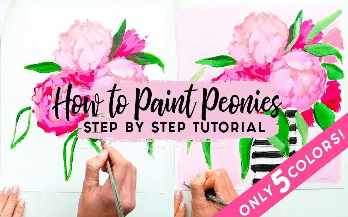 Easy Peony Painting Tutorial