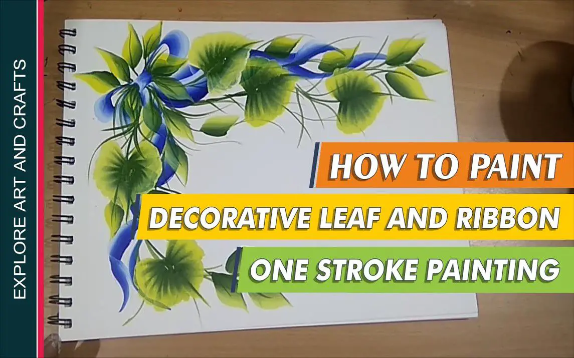 Decorative Leaf and Ribbon Painting