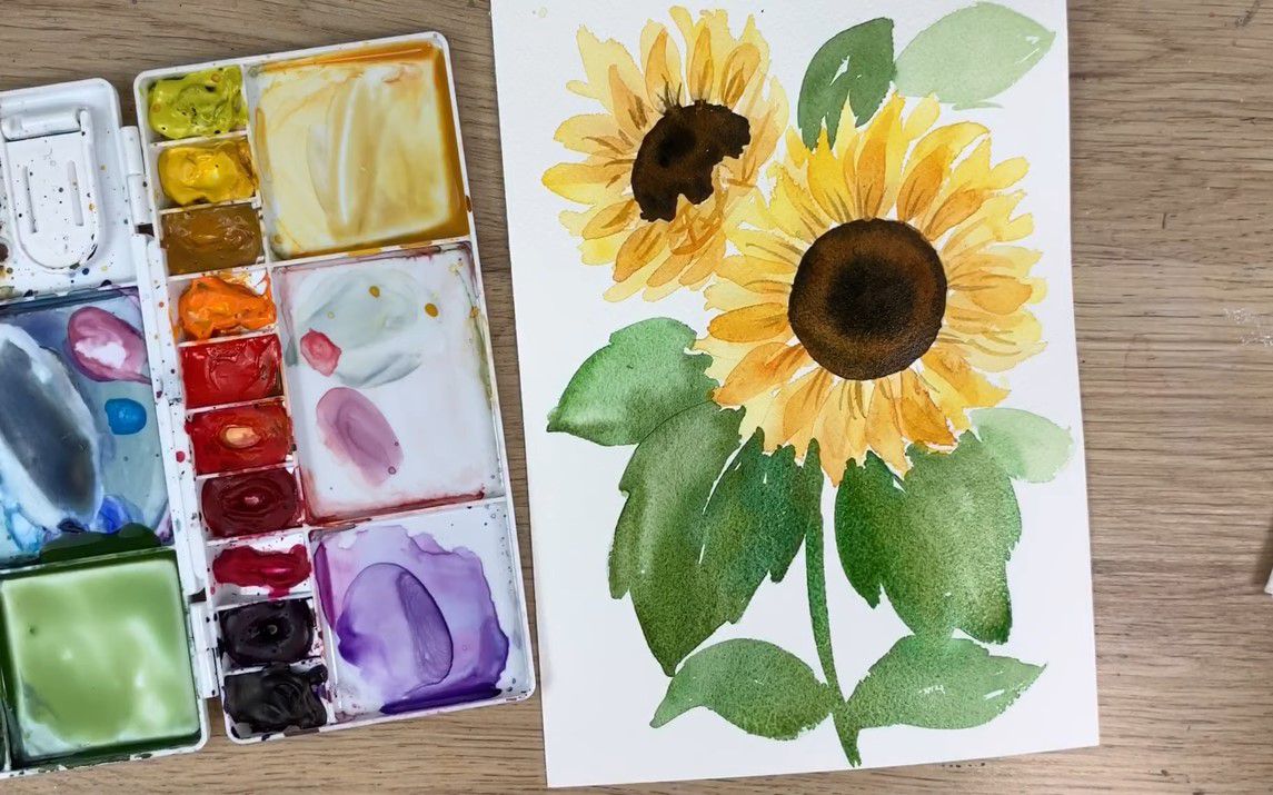 Simplest Approach to painting Sunflowers