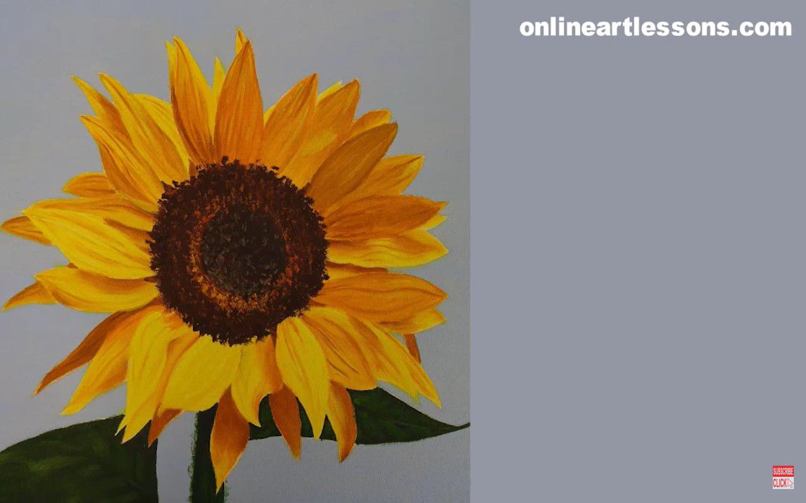 Gorgeous Sunflower painting Tutorial