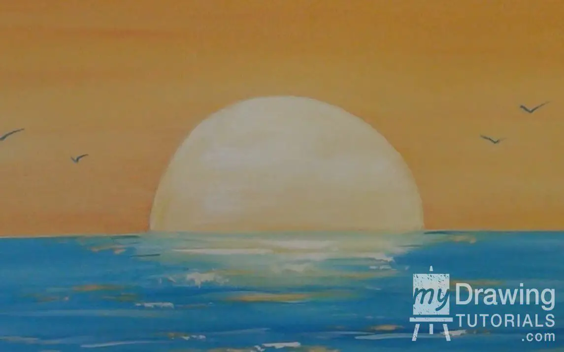 Simple Sunset over a Seascape