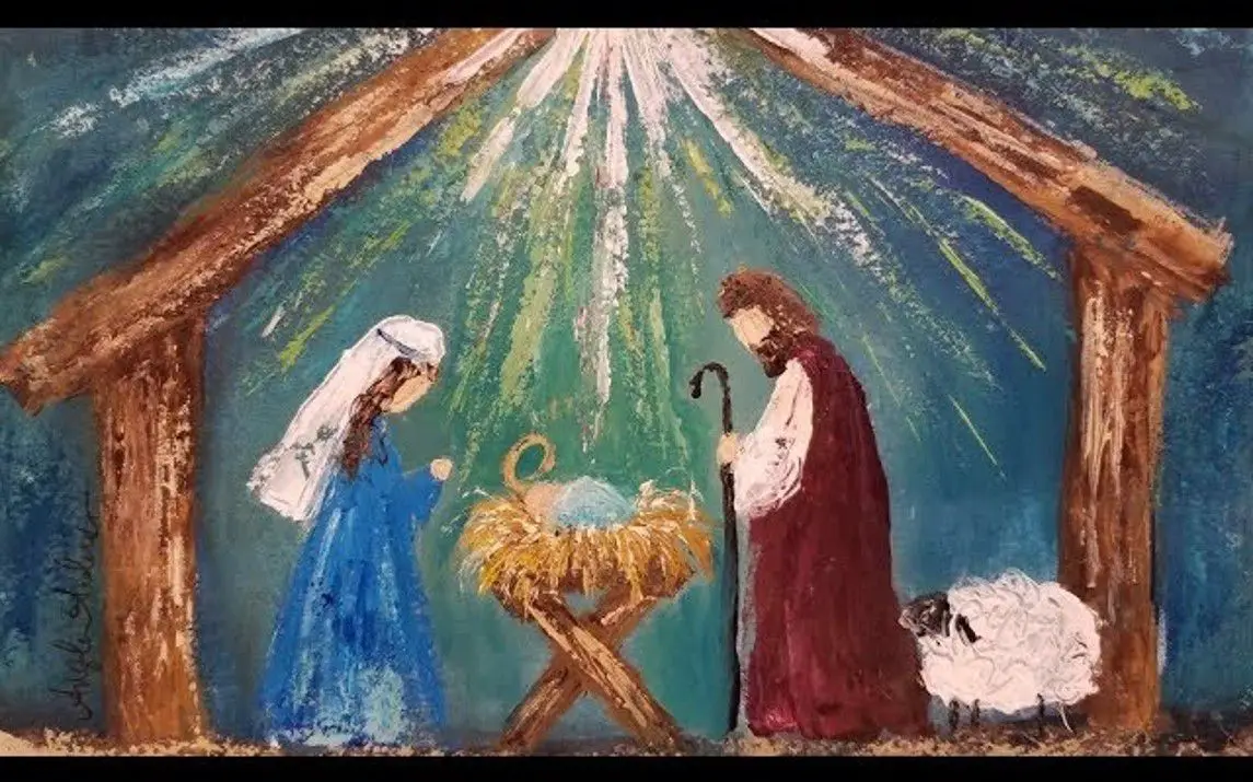 Painting the Nativity Scene with a Palette Knife