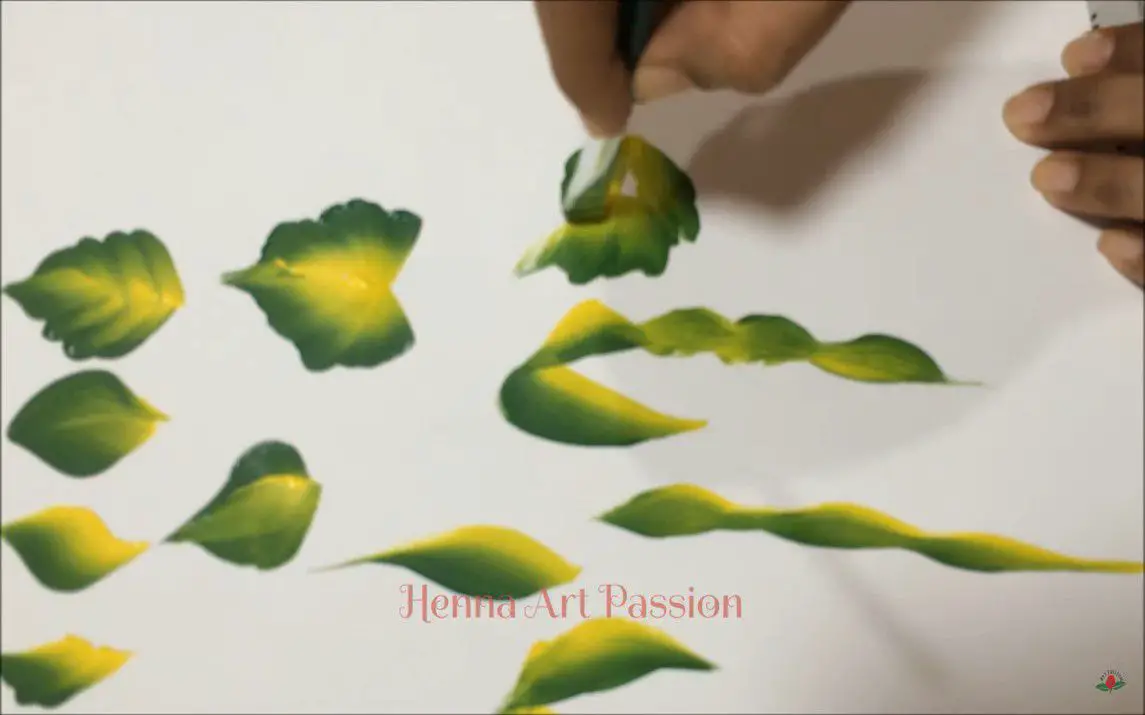 Single Stroke Leaf Painting Technique