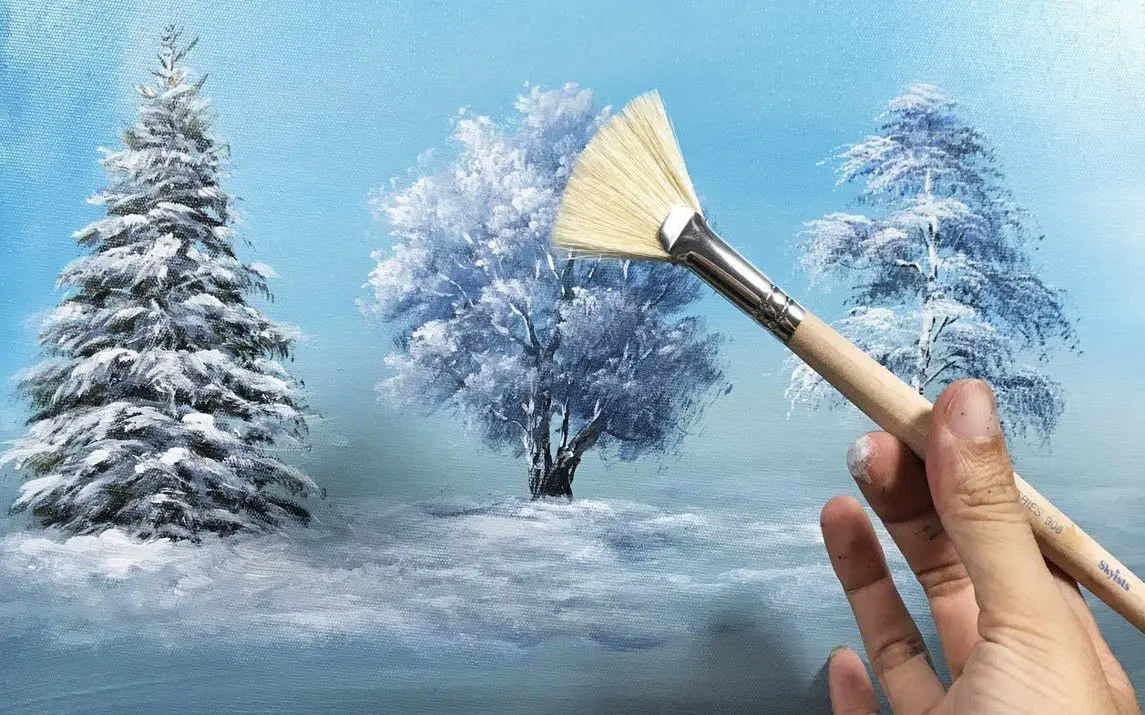 Beautiful Winter Tree Painting