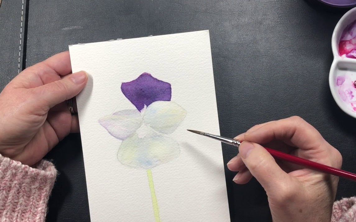 Step by Step Violet Painting Tutorial
