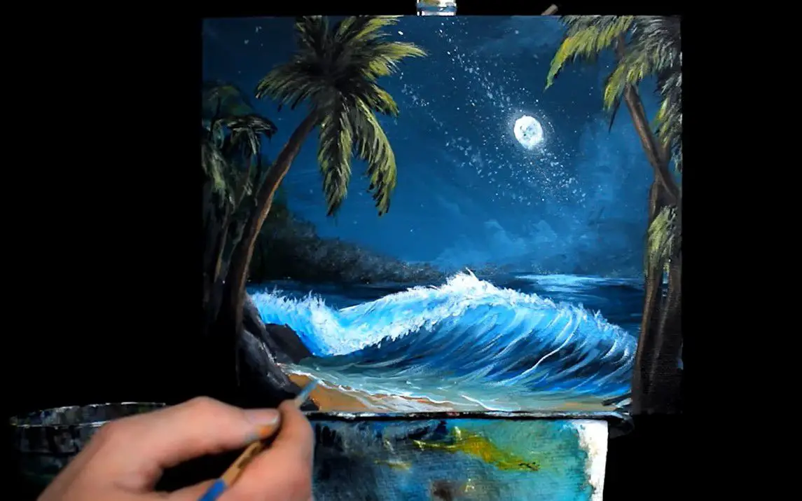 Beautiful Waves at Night