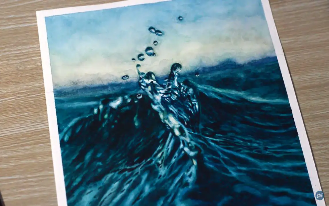 Realistic Painting of Seawater