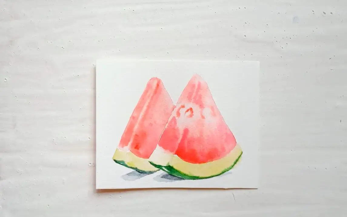 Painting Watermelons with Watercolors
