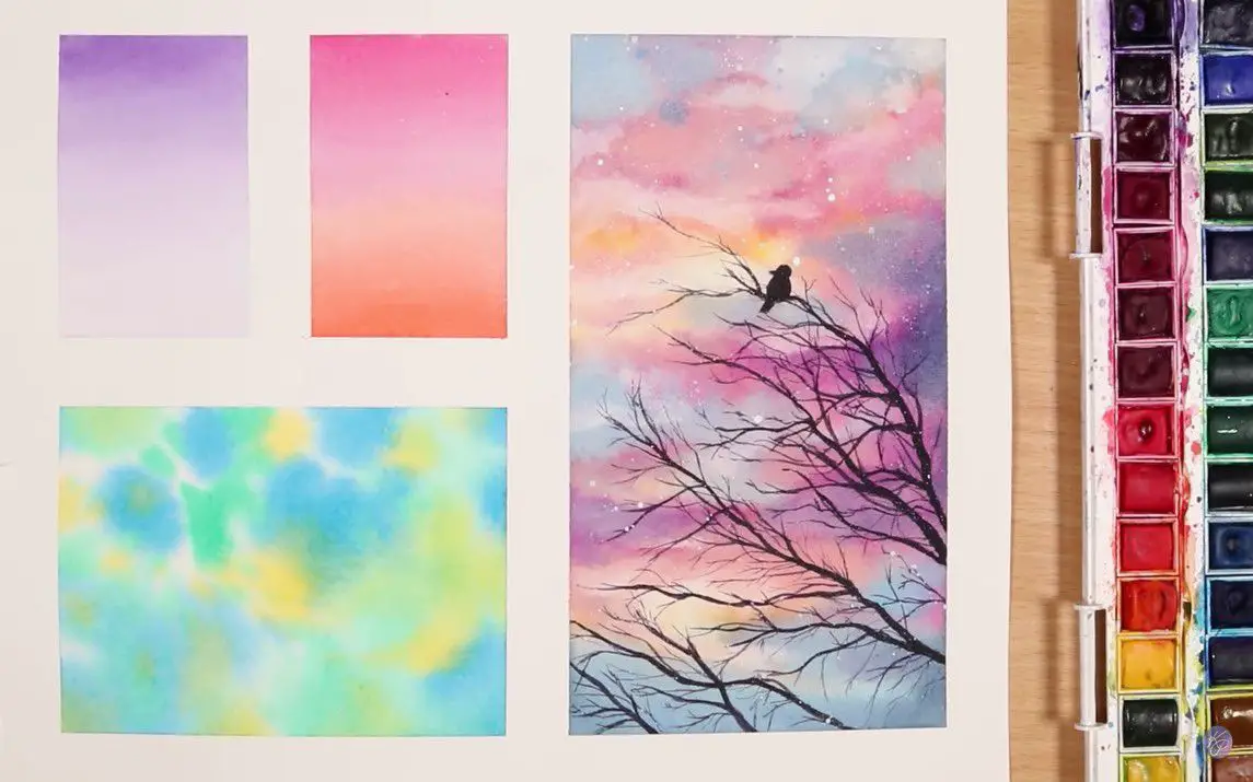 Aesthetic Painting Technique using Watercolors