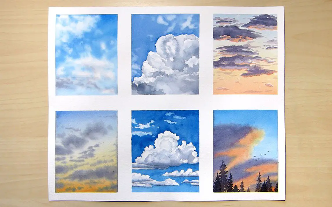 Painting Realistic Clouds with Watercolor